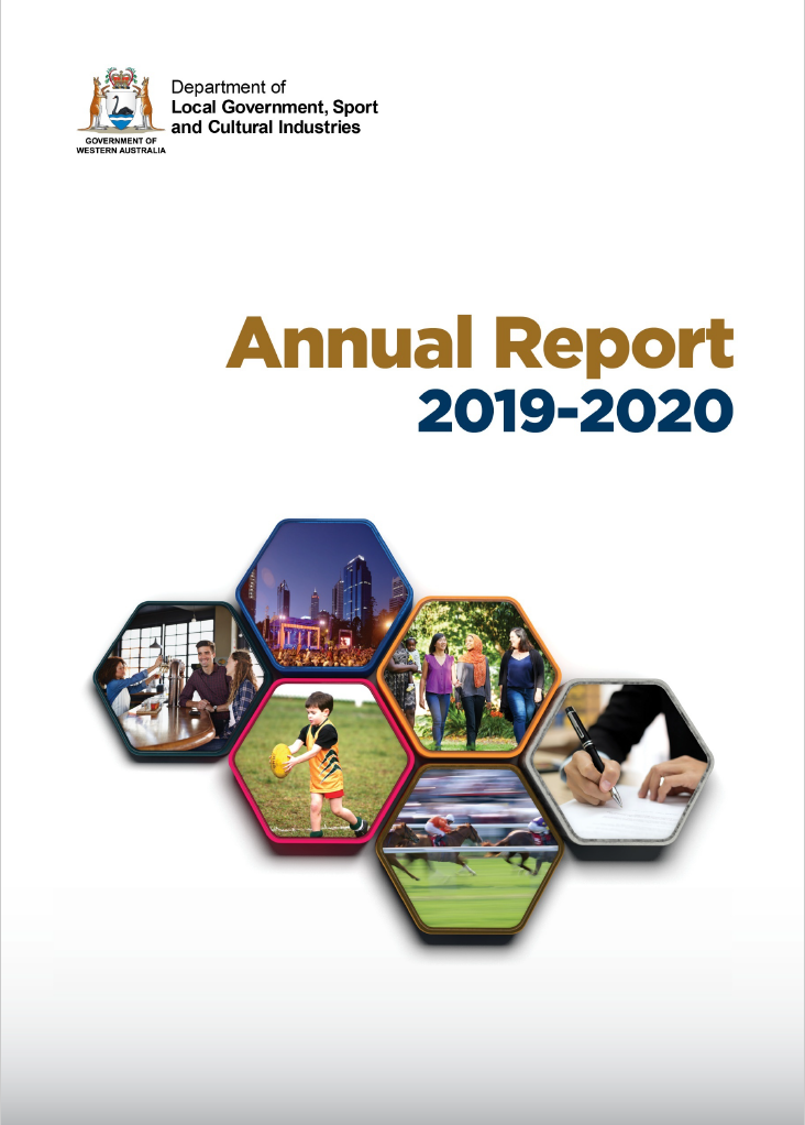 Front cover of the DLGSC Annual Report 2019-2020