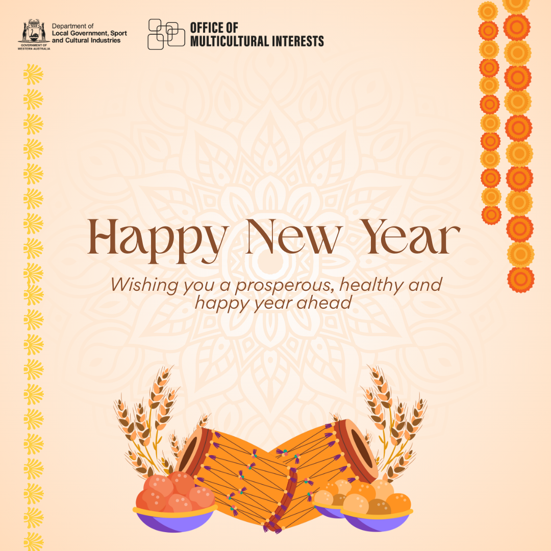 Graphic reads Happy New Year, wishing you a prosperous, healthy and happy year ahead.