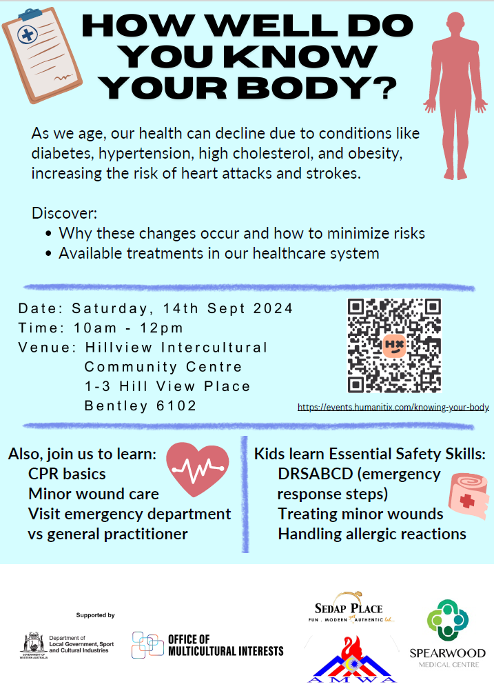 Promotional poster for workshop with supporting organisations and QR code.