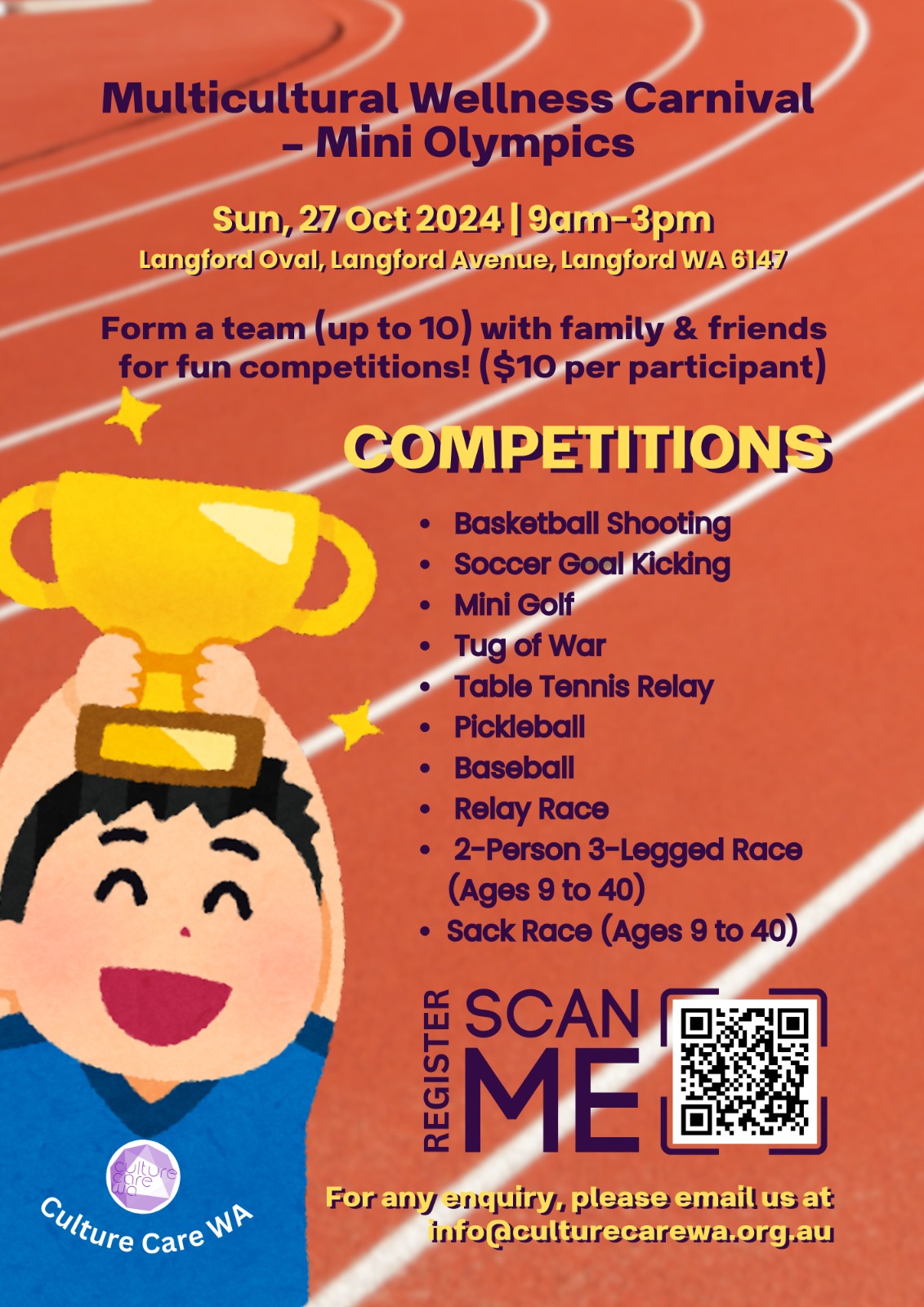 Promotional poster with event information